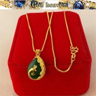 916gold micro inlay shell pendant lucky jade necklace peacock 916gold necklace salehot