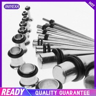 [iniyexaMY] 36 Pieces Stainless Steel Ear Gauges Stretching Plug and Taper 14G-00G