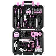 DEKO 126Pcs Power Tool Combo Kits with 8V Cordless Drill10MM 3/8 Keyless ChuckProfessional Home Hous