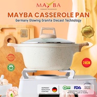 MAYBA Panci Casserole Mayba Infinity Panci Dutch Oven 24Cm Stockpot Anti Lengket Jerman Granite