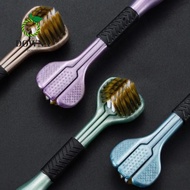 DOWNA 4pcs Soft Hair Toothbrush, Wrapped Oral Care 3-Sided Toothbrush, Multi-Angle Deep Cleaning Too