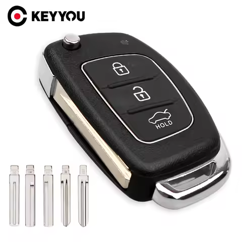 KEYYOU 3 Buttons Flip Folding For Hyundai Solaris IX35 IX45 ELANTRA HB20 Verna Solaris Remote Auto C