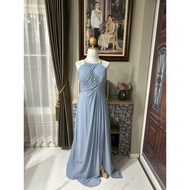 Long Evening Dress (Size L) Blue-Gray (AZAZIE) Second Hand