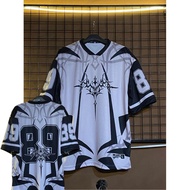 Bandai | Tribal Tattoo 89 Print Basketball Jersey Mens Black White Graphic Streetwear Jersey Y2K Aes