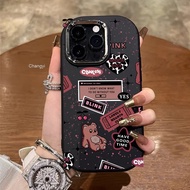 For Redmi A2 Plus A1 Plus Luxury hard phone Luxury Cartoon Bear case Shockproof Cover
