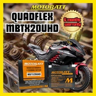 MOTOBATT Quadflex MBTX20UHD Motorcycle Battery Premium Yuasa Replacement with AGM Technology Motor4a