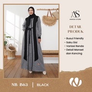 BAJU GAMIS NIBRAS NB B63 BLACK / GAMIS NIBRAS PROMO YESS BIG SALE 2023