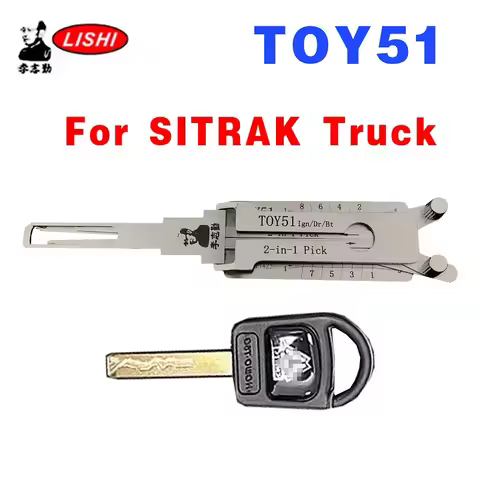 For SITRAK Lishi 2in1 TOY51 Lock Pick Tool Car Door Open Tool Locksmiths Tool Decoder