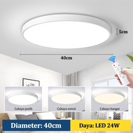 【COD】Lampu Plafon Minimalis Modern Lorong Dekorasi Bulat Pvc 12/18/24/36 Watt 3 Warna Kecerahan Yang