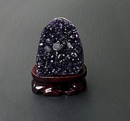 招財開運-天然原礦異象頂級帝王紫 滿天星 紫晶鎮共生方解石