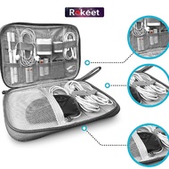 ROKEET GADGET TRAVEL BAG GADGET BAG ORGANIZER POUCH POWERBANK NEWEST WATERPROOF CHARGER CABLE