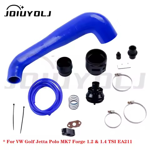 For VW Golf Jetta Polo MK7 Forge 1.2 & 1.4 TSI EA211 Silicone Dump Blow Off Valve BOV Kit with hardw