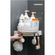 360 Degree Rotating Corner Shelf Easy To Install No Drilling Required