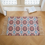 Carpet Living Room Carpet French Retro Bedroom Luxury Simple Cotton Linen Floor Mat Rectangle Machin