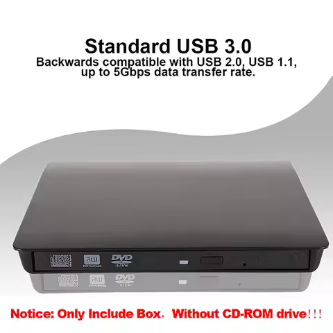Drive Enclosure 5Gbps 12.7mm USB 3.0 SATA External DVD CD-ROM RW Player Optical Drive Enclosure Case
