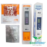 (COMBO) HM Digital EC Meter + PH Meter PH-80 AQUAPRO AP-2 original for hydroponics fertigasi baja ab