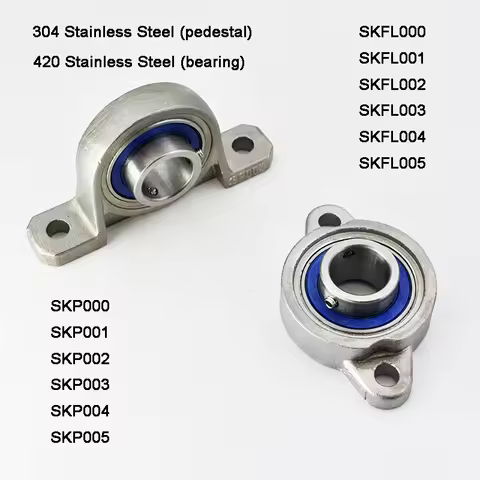 304 Stainless Steel Pillow Block Bearing 10mm 12mm 15mm 17mm 20mm 25mm SKLF000 SKP000 SKFL001 SKP001