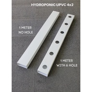 Hydroponic NFT pipe 1 Meter Rectangular 4x2 Paip Hidroponik UPVC