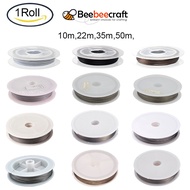 BeeBeecraft 1Roll  0.3~0.8mm Tiger Tail Wire Nylon-coated Steel Bead Stringing Wire Metal Craft String DIY Jewelry Thread Findings for Jewelry Making