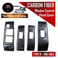 Xuming Honda Jazz/fit GE GE6 GE8 2008-2014ภายในหน้าต่างแผงฝาครอบคาร์บอนไฟเบอร์ป้องกันอุปกรณ์เสริม