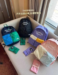 韓版北面 THE NORTH FACE 戶外登山拼色防水雙肩背包 兒童學生背囊905