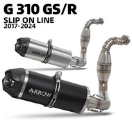 ARROW racing Motorcycle Exhaust pipe Steel kit Slip On Line for BMW G310 G310R G310GS