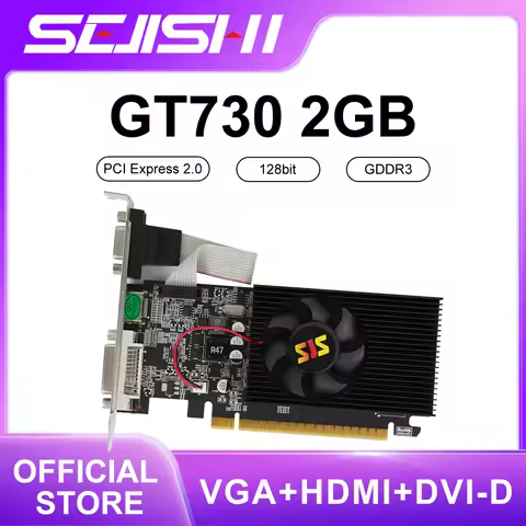 SEJISHI GT730 2GB Video Card GeForce GT 730 2GD3 Display Vga Cards DDR3 128Bit Computer Graphics Car