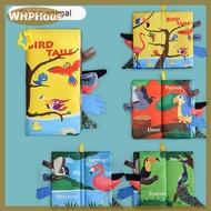 WHPHous Infant Cloth Book With 3D Tails - Bite-Safe Early Learning Toy Montessori Touch And Feel Cri