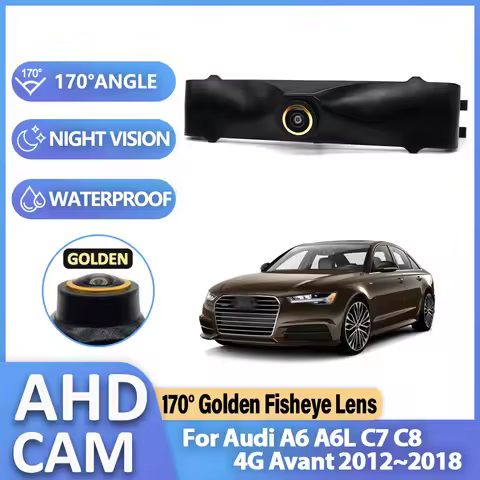 Car Front View camera For Audi A6 A6L C7 C8 4G Avant 2012~2018 front view camera waterproof Parking 