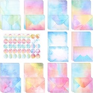 Set of 160 Watercolour Writing Paper with Envelopes, 50 Envelopes with 50 A5 Lined Writing Paper & 6
