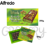 Alfredo Kunafa Pistachio Chocolate ช็อกโกแลตดูไบ มี 2 ขนาด มีฮาลาล สินค้าจากมาเลเซีย