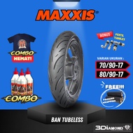 MAXXIS DIAMOND MA-3Di TUBELESS TIRES Ring 17 (70/90-17 & 80/90-17) JUPITER Z VEGA R MOTORCYCLE TIRES