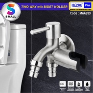 MCPRO Stainless Steel TWO WAY TAP with BIDET SPRAY HOLDER & NOZZLE - MAA839