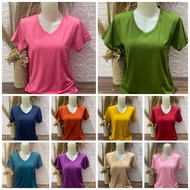 V-NECK T-SHIRT SIZE L WOMEN'S V-NECK T-SHIRT WOMEN'S PLAIN T-SHIRT VBASIC/REALPICT