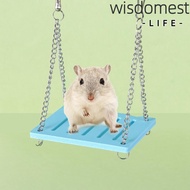 WISDOMEST Hamsters House Hedgehog Wooden Swing Gerbil