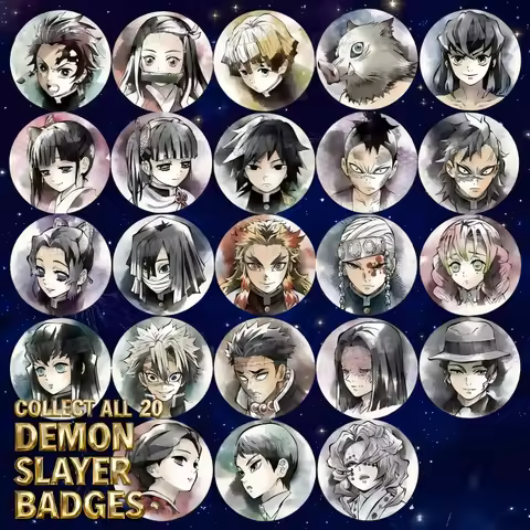 Demon Slayer Badge Kimetsu no Yaiba Anime Merchandise Pin Brooch Giyu Tomioka Shinobu Kocho Nezuko K
