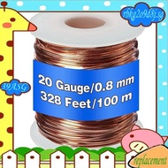 39A- 99.9% Dead Soft Copper Wire, 20 Gauge/ 0.8 mm Diameter, 328 Feet/ 100 M, 1 Pound Spool Pure Copper Wire Durable Easy Install Easy to Use