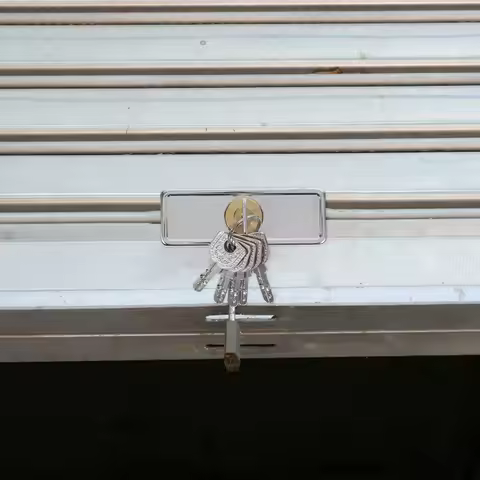 Strong Metal Shutter Door Lock with Keys Cold Rolled Surface Anti Prising Design Vertical Keyway for