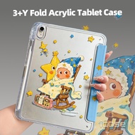 3+Y Fold Pillow Star Person Acrylic Tablet Protective Case For iPad 10th/11th Gen, iPad Air 8th/7th/