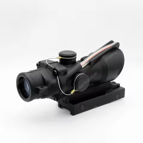 Tactical 4x32 Embossed Logo Fiber Optic Red Chevron Green Chevron Rifle Scope