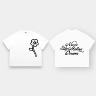 Áo Thun Big Boxy Local Brand AIMÉ Cotton Cổ Tròn Nam Nữ "FLOWER" Menswear Kem Nam Nữ - Aimesaigon S-