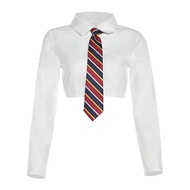 Áo Sơ Mi Cổ Polo KLIOU Màu Nóng Ngọt Ngào Mát Mẻ Ngắn Khóa Kéo Cạp Cao Váy Nửa Thân Thời Trang Hợp T