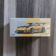 POP RACE 1/64 MAZDA RX-7 RX7 FD RE-AMEMIYA YELLOW - PR640116