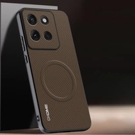 Luxury PU Leather Magnetic Case For Motorola Moto G56 G86 Textured Back Cover Silicone Protection Ph