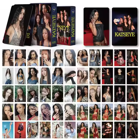 55Pcs/Set Kpop Idol KATSEYE New Series Lomo Cards Postcards Daniela Yoonchae Lara Sophia Manon Megan