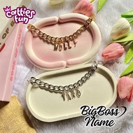 [BIGBOS NAME] Cat Necklace Custom NAME Cat Necklace Chain Cat Name Tag