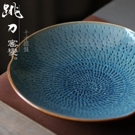 Jingdezhen Blue Ceramic Plate Creative Western Food Steak Plate Vegetable Plate Breakfast Salad Plat