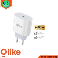 OLIKE C309CC 30W TYPE-C TO TYPE-C Olike 30W Fast Charger C309CC PD PPS Type-C 1M Cable