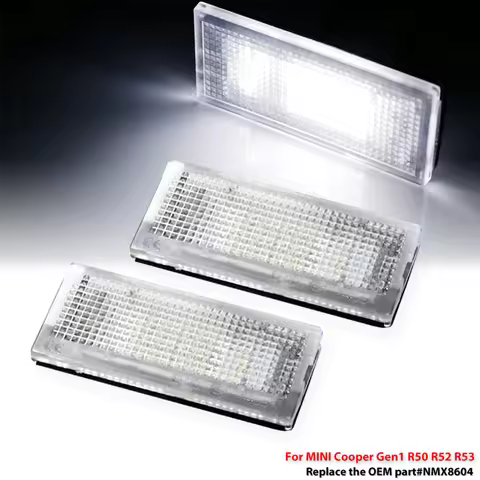 2pcs Car 18 LED License Plate Lights Auto Replacement Accessories For BMW Mini Cooper S R53 ONE R50 