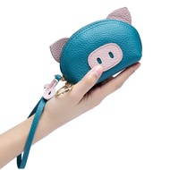 beg dompet perempuan dompet perempuan kecil Cartoon Genuine Leather Women's Mini Coin Purse